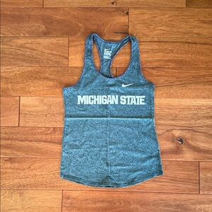 Nike Women's Heathered Gray Michigan State Tank Top